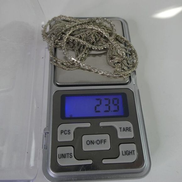 Sterling Silver Layered Chain Statement Bib Necklace 925 Vintage 23.9 Grams - Picture 10 of 10